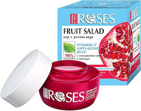 Intensywny żel-krem przeciwzmarszczkowy - Nature Of Agiva Roses Fruit Salad Vitamin C Anti-Aging Jelly Cream — Zdjęcie N1