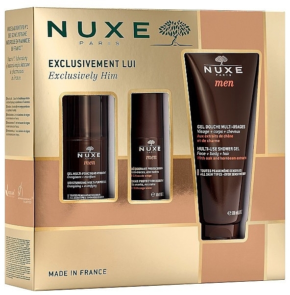 Zestaw - Nuxe Men Exclusively Him (f/gel/50ml + deo/50ml + sh/gel/200ml) — Zdjęcie N1