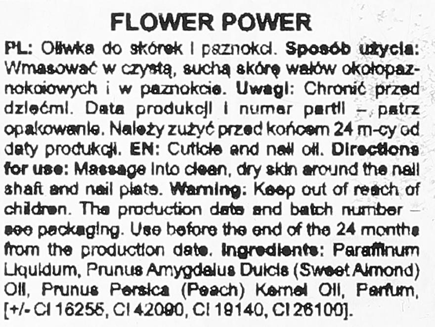 Olejek do paznokci i skórek - Silcare Garden of Colour Cuticle Oil Flower Power — Zdjęcie N2