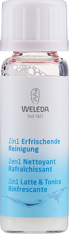 Uniwersalny żel do mycia twarzy 2 w 1 - Weleda 2 in 1 Erfrischende Reinigung Milch (miniprodukt) — фото N1