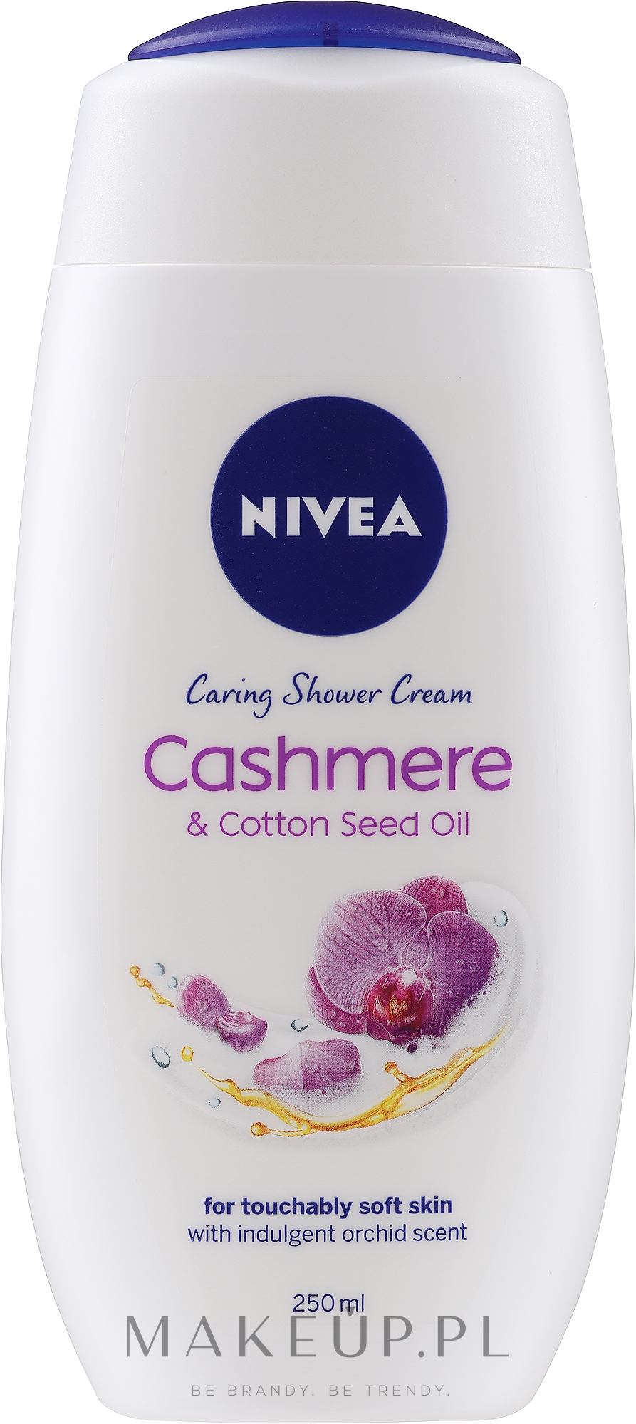 Żel pod prysznic i płyn do kąpieli 2w1 Kaszmir i nasiona bawełny - NIVEA Cashmere & Cotton Seed Oil Shower Gel — Zdjęcie 250 ml