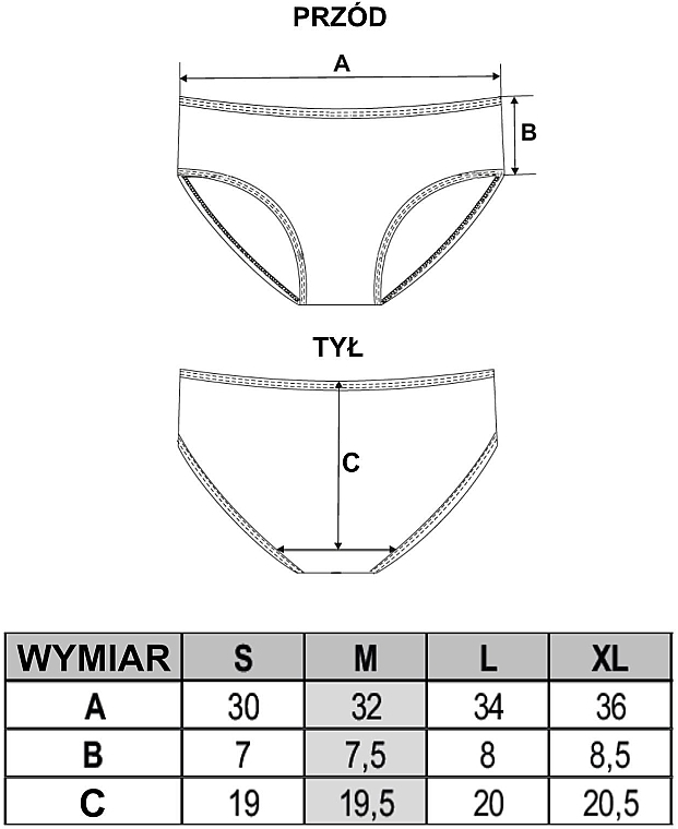 Damskie majtki bikini z wzorem i koronkowym wykończeniem, 6 par, czarny + szary + biały - Moraj — Zdjęcie N2