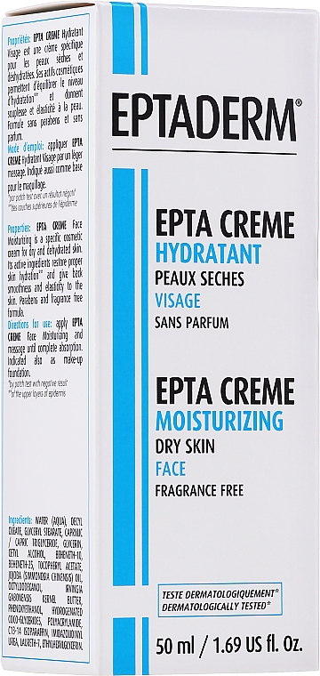 Krem do twarzy do pielęgnacji skóry suchej i odwodnionej - Eptaderm Epta Creme Moisturuzing Face Cream — Zdjęcie N1