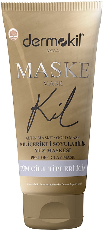 Maska do twarzy - Dermokil Peel Off Gold Clay Mask (tube) — Zdjęcie N1