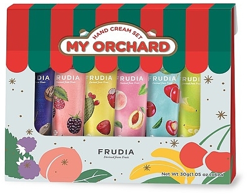 Zestaw kremów do rąk Owocowy jarmark - Frudia My Orchard Hand Cream Set (h/cr/6*30g) — Zdjęcie N2