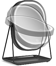 Lustro stołowe na stojaku, 10212-00, czarne - Gillian Jones Makeup Table Mirror LED-Light & Tray Black — Zdjęcie N3
