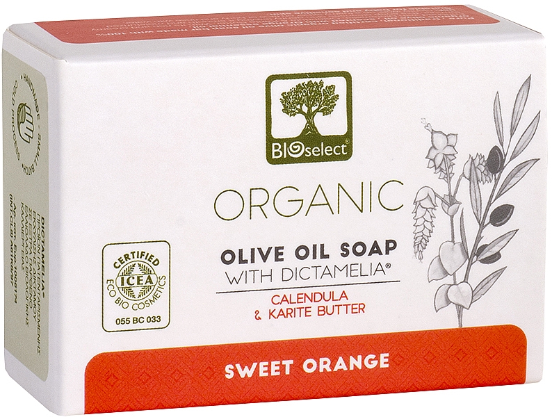 Naturalne mydło oliwkowe z nagietkiem i masłem shea - BIOselect Pure Olive Oil Soap