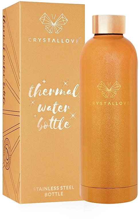 Butelka termiczna na wodę, 500 ml - Crystallove Thermo Water Bottle Peach Fuzz — Zdjęcie N1