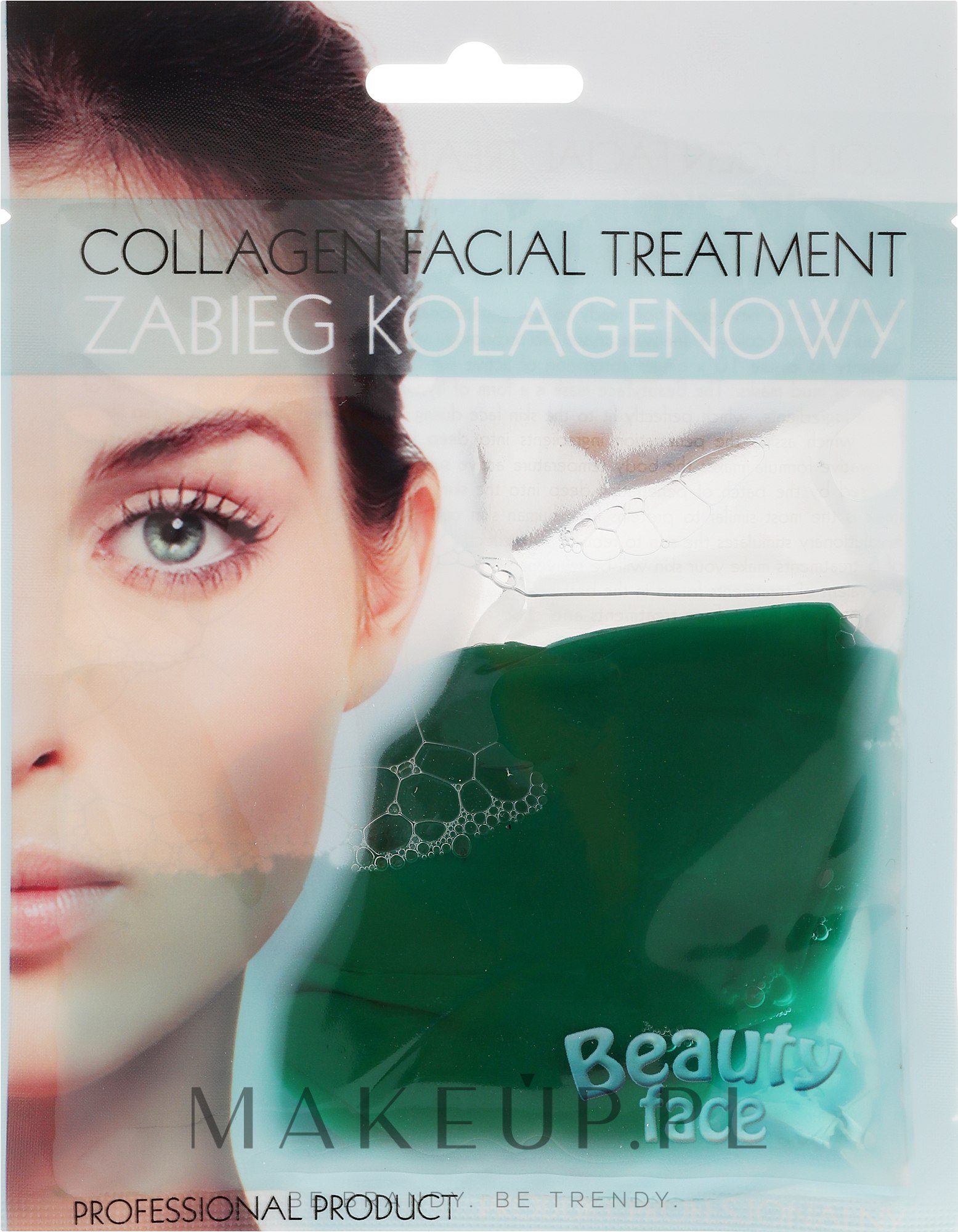 Odżywczo-rozjaśniający zabieg kolagenowy z ekstraktem z ogórka i algami morskimi - Beauty Face Collagen Facial Treatment — Zdjęcie 60 g