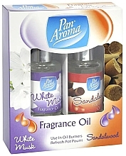 Kup Zestaw olejków zapachowych - Pan Aroma Fragrance Oil White Musk & Sandalwood (fr/oil/2x10ml)