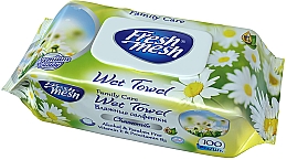 Kup Odświeżające chusteczki nawilżane Rumianek, 100 szt. - Fresh Mesh Family Care Chamomile Wet Towel