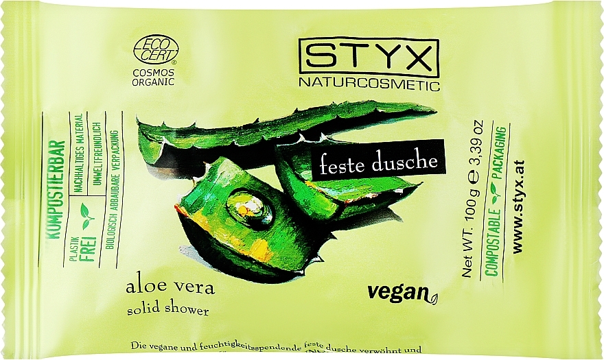 Mydło pod prysznic w kostce z aloesem - Styx Naturcosmetic Aloe Vera Solid Shower — Zdjęcie N1