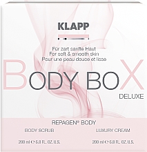 Zestaw do pielęgnacji ciała - Klapp Repagen Body Box Deluxe (b/cr 200 ml + b/scr 200 ml) — Zdjęcie N1