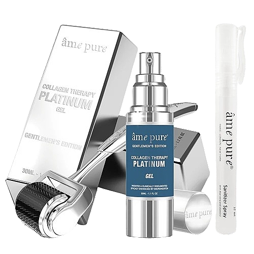 Zestaw - Ame Pure Cit Platinum Gentlemen Kit (sanit/12ml + f/gel/30ml + f/roller/1szt) — Zdjęcie N1