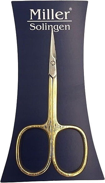 Nożyczki do skórek, złoto-srebrne, 9 cm - Miller Solingen — Zdjęcie N1