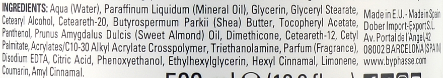 Nawilżający krem do ciała z olejkiem ze słodkich migdałów - Byphasse Body Moisturizer Cream With Sweet Almond Oil — Zdjęcie N2