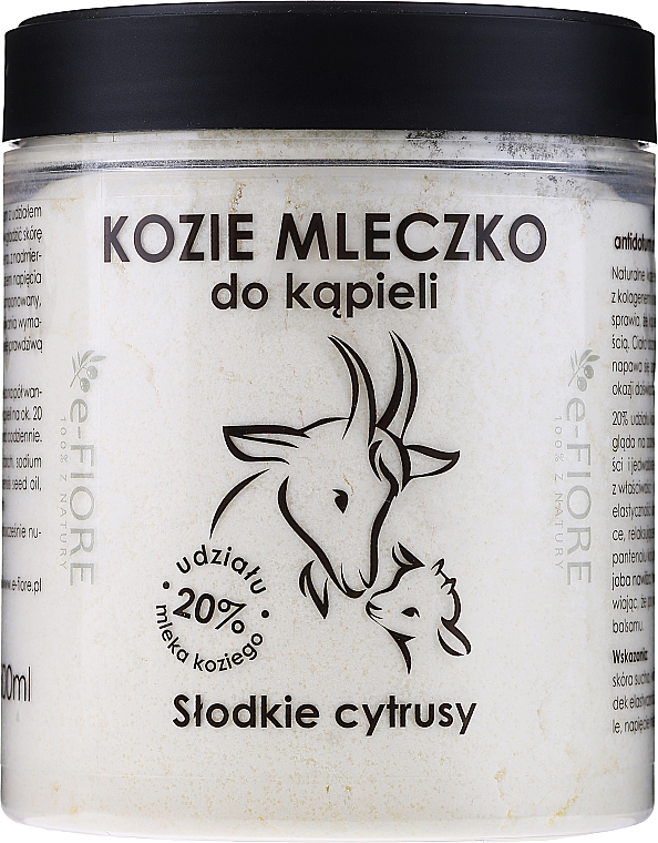 Kozie mleczko do kąpieli Słodkie cytrusy - E-Fiore — Zdjęcie N1