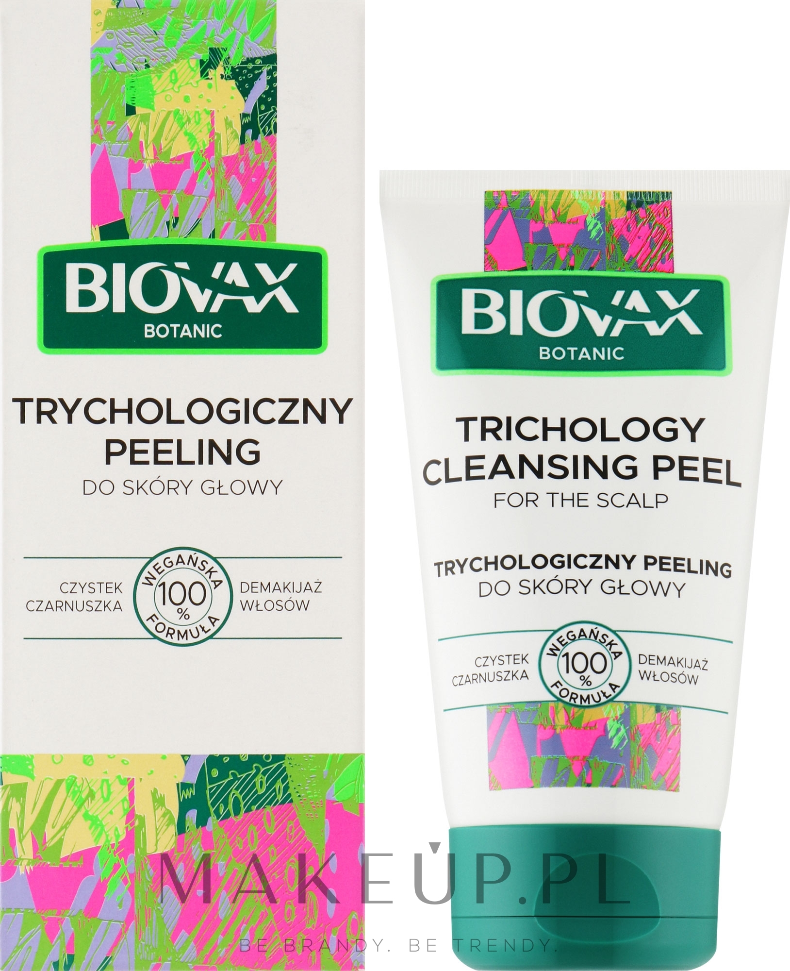 Trychologiczny peeling do skóry głowy Czystek i czarnuszka - Biovax Botanic — Zdjęcie 125 ml