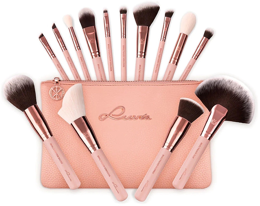 Zestaw pędzli do makijażu, 14 szt. - Luvia Cosmetics Rose Golden Vintage Essential Brushes Set — Zdjęcie N1