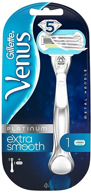 Maszynka do golenia z 1 wymiennym wkładem - Gillette Venus Platinum Extra Smooth — Zdjęcie N1