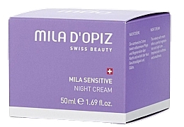 Krem do twarzy na noc - Mila D’Opiz Sensitive Night Cream  — Zdjęcie N1