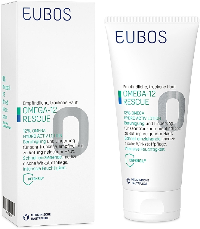 Hydroaktywny balsam do ciała - Eubos Med Omega-12 Rescue 12% Omega Hydro Aktiv Lotion — Zdjęcie N1