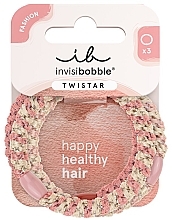 Zestaw gumek do włosów, 3 szt. - Invisibobble Twistar Blush Braids — Zdjęcie N1