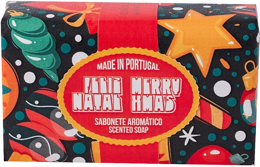 Naturalne mydło o zapachu pomarańczy i cynamonu - Essencias De Portugal Feliz Natal Merry Christmas — Zdjęcie N1