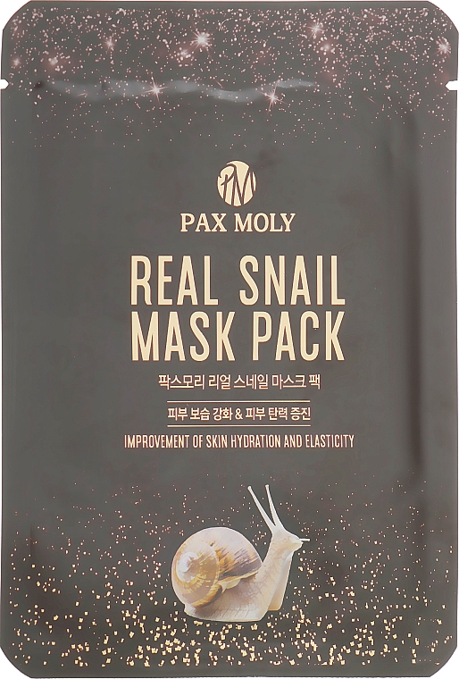 Maska do twarzy w płachcie z ekstraktem ze śluzu ślimaka - Pax Moly Real Snail Mask Pack — Zdjęcie N1