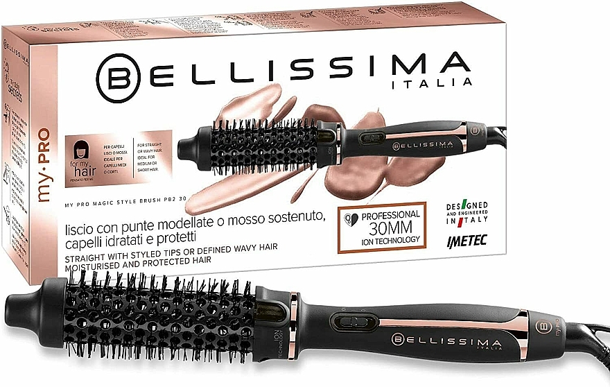 Szczotka termiczna - Imetec Bellissima Hair Brush My Pro PB2 30 — Zdjęcie N1