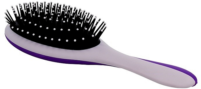 Szczotka masująca do włosów, szaro-fioletowa - Twish Professional Hair Brush With Magnetic Mirror Grey-Indigo