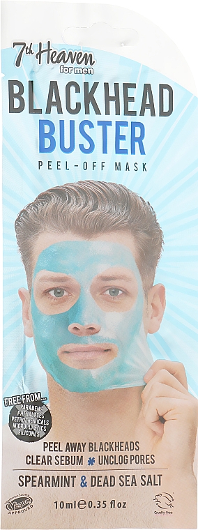 Maseczka peel-off do twarzy - 7th Heaven Men's Blackhead Buster Peel-Off Face Mask — Zdjęcie N1