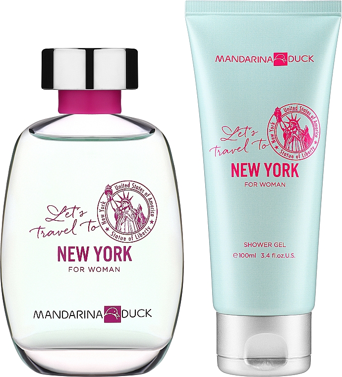 Mandarina Duck Let's Travel To New York For Woman - Zestaw (edt 100 ml + sh/gel 100 ml) — Zdjęcie N2