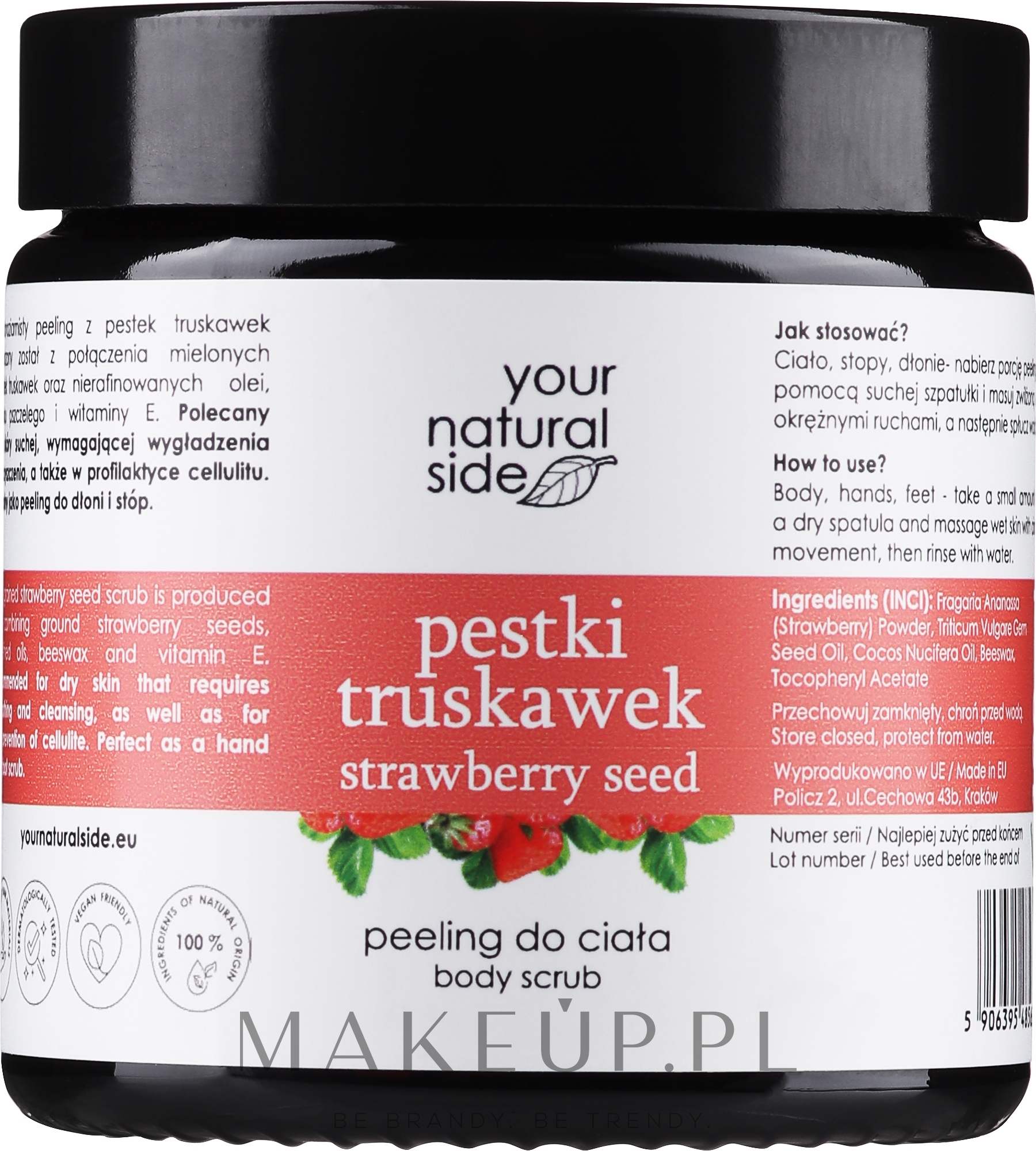100% naturalny drobnoziarnisty peeling z pestek truskawek - Your Natural Side — Zdjęcie 100 ml