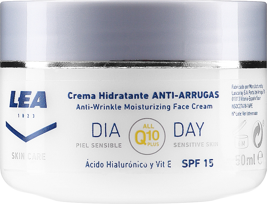 Nawilżający krem ​​przeciwzmarszczkowy do twarzy - Lea Skin Care Anti-Wrinkle Moisturizing Q-10 Day Face Cream — Zdjęcie N1