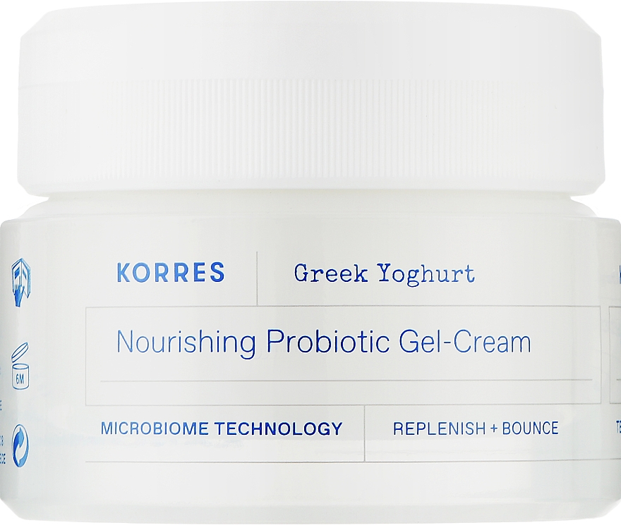 Probiotyczny nawilżający krem ​​do twarzy do skóry normalnej i tłustej - Korres Greek Yoghurt Nourishing Probiotic Gel-Cream