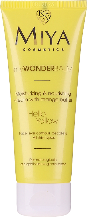 Nawilżająco-odżywczy krem do twarzy z masłem mango - Miya Cosmetics My Wonder Balm Hello Yellow Face Cream — Zdjęcie N2