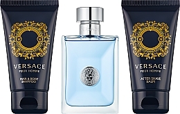 Versace Pour Homme - Zestaw (edt 50 ml + a/sh/balm 50 ml + sh/gel 50 ml) — Zdjęcie N1