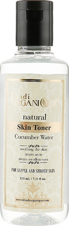 Tonik nawilżający skórę z naturalną wodą z ogórka - Khadi Organique Cucumber Water Skin Toner — Zdjęcie N1