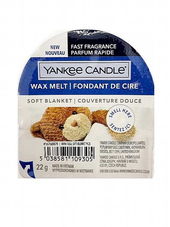 Wosk zapachowy - Yankee Candle Soft Blanket Wax Melt