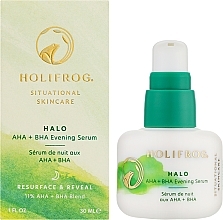 Serum na noc z kwasami - HoliFrog Halo AHA + BHA Evening Serum — Zdjęcie N2