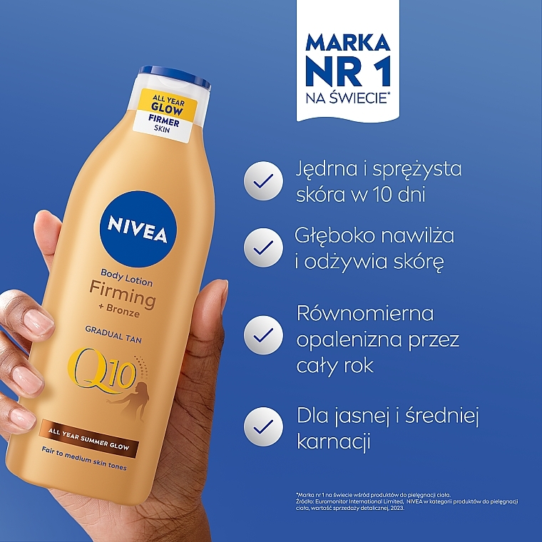 Ujędrniająco-brązujący balsam do ciała - NIVEA Q10 Plus Firming Bronze Body Lotion — Zdjęcie N3