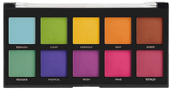 Paletka cieni do powiek - Profusion Cosmetics Spectrum 10 Shades Eyeshadow Palette — Zdjęcie N2
