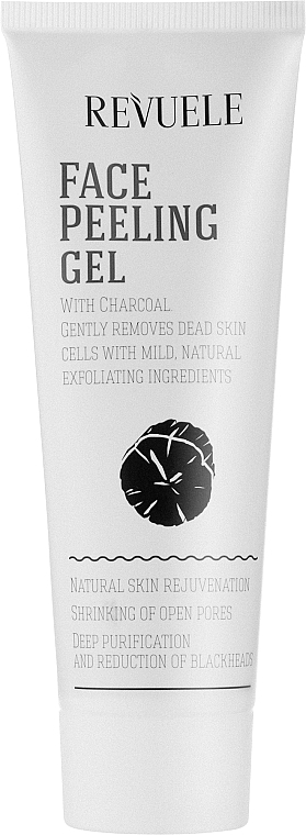 Peeling do skóry twarzy z aktywnym węglem - Revuele Face Peeling Gel With Charcoal — Zdjęcie N1