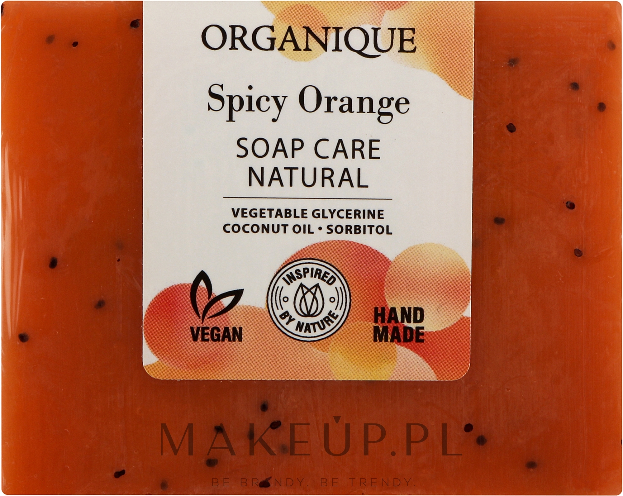 Naturalne mydło w kostce Ostra pomarańcza - Organique Soaps Spicy Orange — Zdjęcie 100 g
