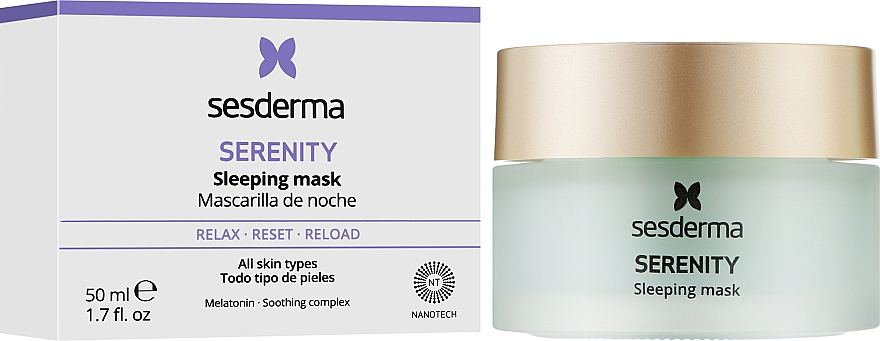 Maska do twarzy na noc - SesDerma Laboratories Serenity Sleeping Mask — Zdjęcie N2