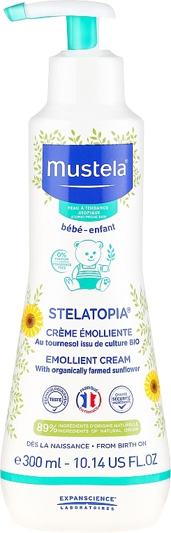 PRZECENA! Emolientowy krem dla dzieci do skóry suchej i z atopowym zapaleniem - Mustela Bébé Stelatopia Emollient Cream With Sunflower * — Zdjęcie N1