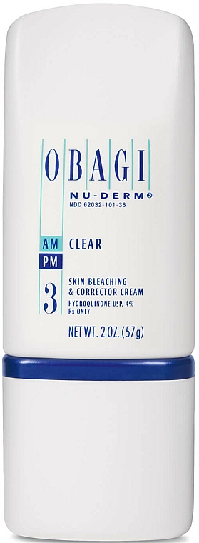 Rozświetlający krem ​​do twarzy z 4% hydrochinonem - Obagi Nu Derm Clear Rx Skin Brightening Cream — Zdjęcie N1