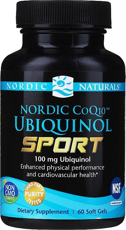 Suplement diety dla sportowców, 100 mg - Nordic Naturals CoQ10 Ubiquinol Sport — Zdjęcie N1