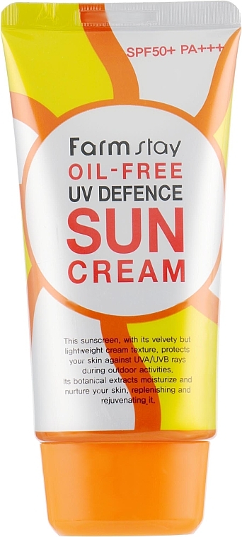 Bezolejowy krem przeciwsłoneczny do twarzy SPF 50+/PA+++ - FarmStay Oil-Free UV Defence Sun Cream — Zdjęcie N2